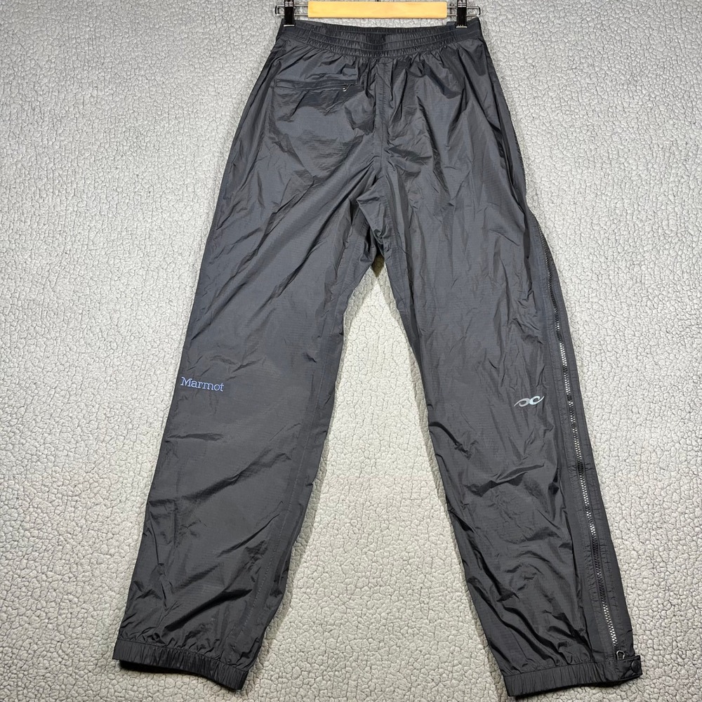 Marmot PreCip Rain Pants Womens Black Waterproof Full Side Zip Size Medium M - Picture 6 of 14